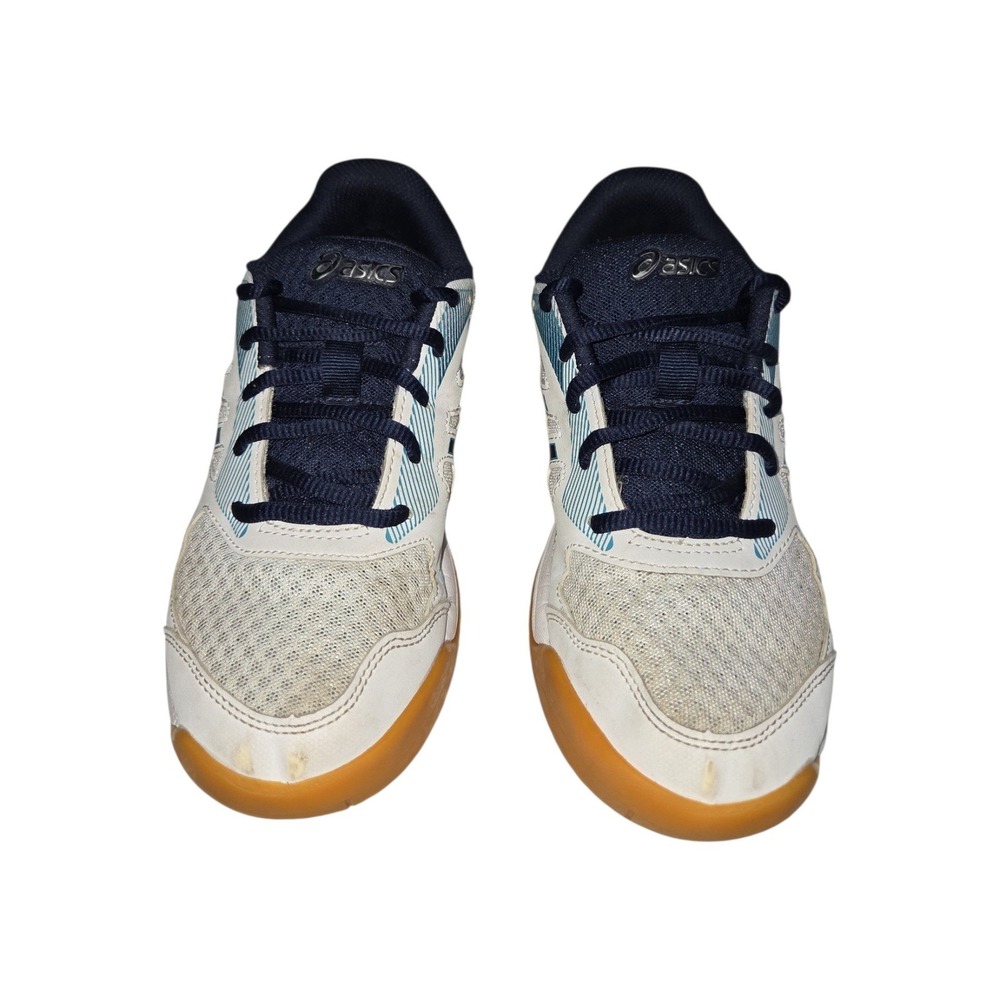 Asics Shoes Men's 4 White Upcourt 5 Volleyball Sneakers 1074A039